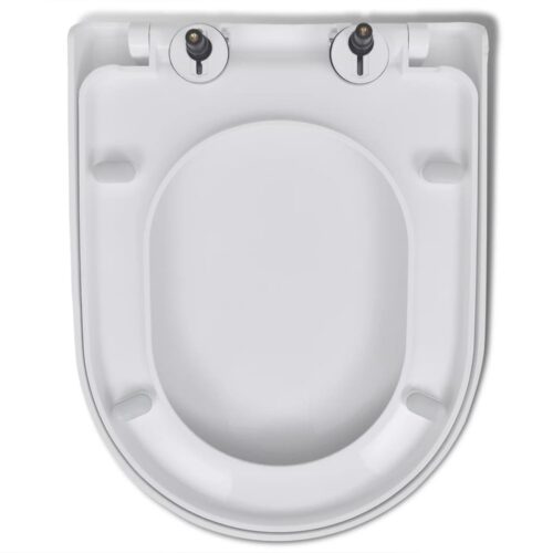 Soft-Close Toilet Seat with Quick-release Design White Square - Image 7
