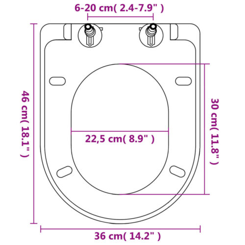 Soft-Close Toilet Seat with Quick-release Design White Square - Image 10