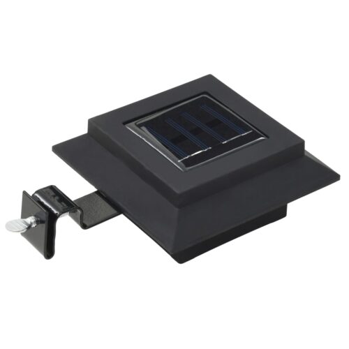 Outdoor Solar Lamps 6pcs LED Square 12cm Black - Image 3