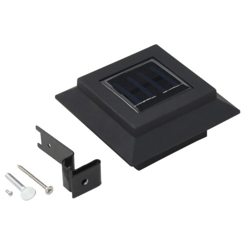 Outdoor Solar Lamps 6pcs LED Square 12cm Black - Image 6