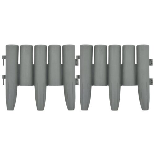 Lawn Edgings 36pcs Grey 10m PP - Image 4