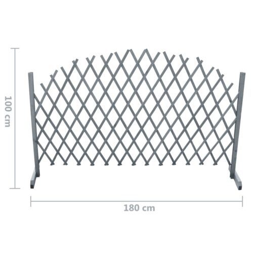 Trellis Fence Solid Firwood 1.8x1m Grey - Image 4