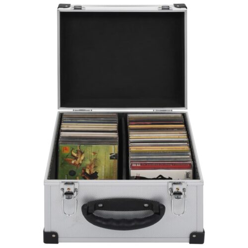 CD Case for 40 CDs Aluminium ABS Silver - Image 9