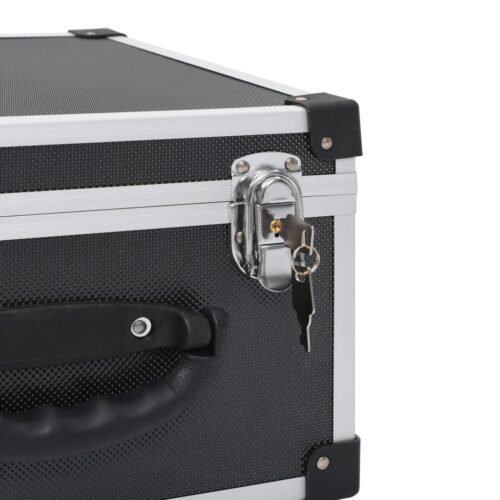 CD Case for 40 CDs Aluminium ABS Black - Image 8