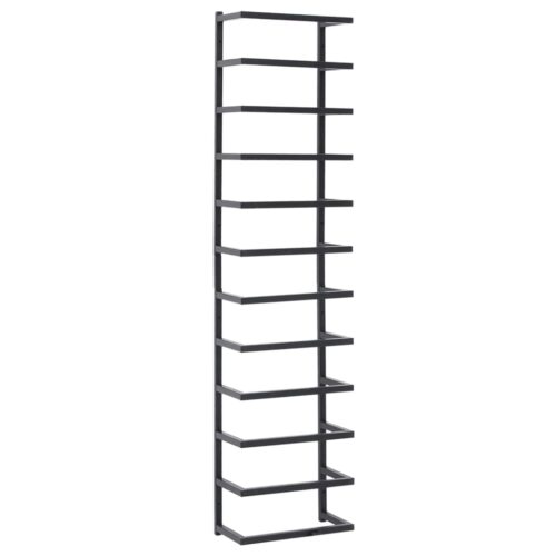 Towel Rack Black 24x12x96cm Steel - Image 2