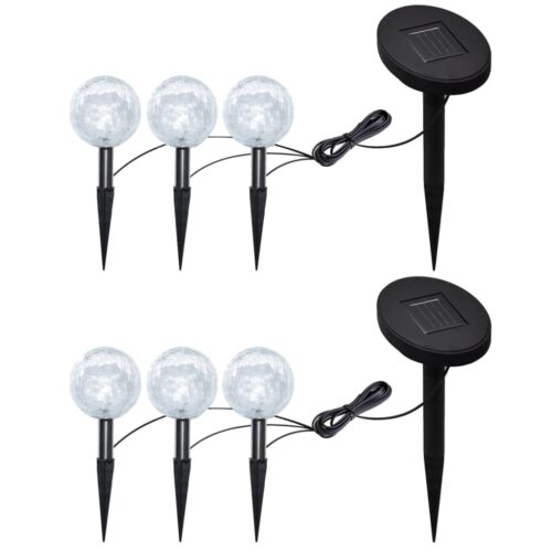 Garden Lights 6pcs LED with Spike Anchors Solar Panels