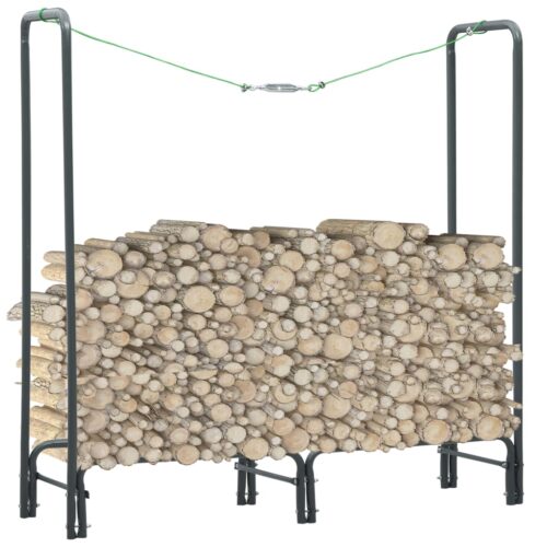 Firewood Rack Anthracite 120x35x120cm Steel