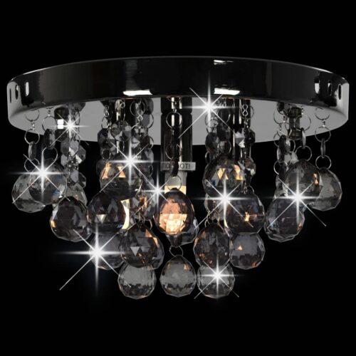 Ceiling Lamp with Smoky Beads Black Round G9 - Image 5