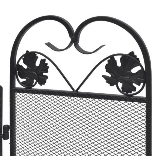 3-panel Fireplace Screen Iron Black - Image 5