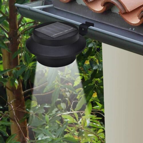 Outdoor Solar Lamp Set 6pcs Fence Light Gutter Light Black - Image 10