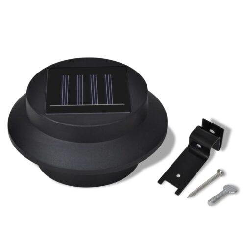 Outdoor Solar Lamp Set 6pcs Fence Light Gutter Light Black - Image 8