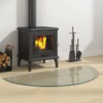 Fireplace Glass Plate Half Round 1000x500mm