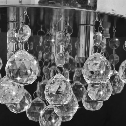 Pendant Ceiling Lamp Crystal Design Chandelier Chrome - Image 3
