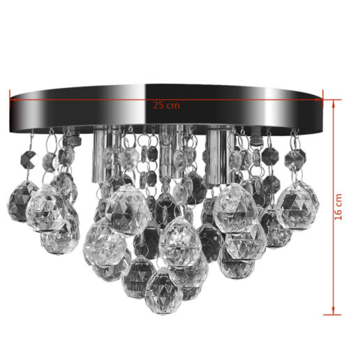 Pendant Ceiling Lamp Crystal Design Chandelier Chrome - Image 5