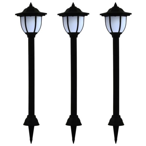Outdoor Solar Lamps 3pcs LED Black