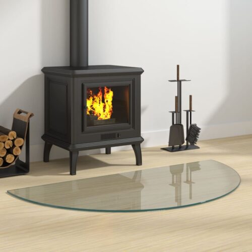Fireplace Glass Plate Half Round 1000x500mm