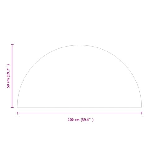 Fireplace Glass Plate Half Round 1000x500mm - Image 10