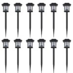 Outdoor Solar Lamp LED Light Set 12pcs with Spike 8.6 x 8.6 x 38cm