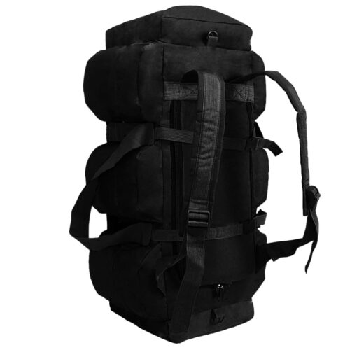 3-in-1 Army-Style Duffel Bag 90L Black - Image 3