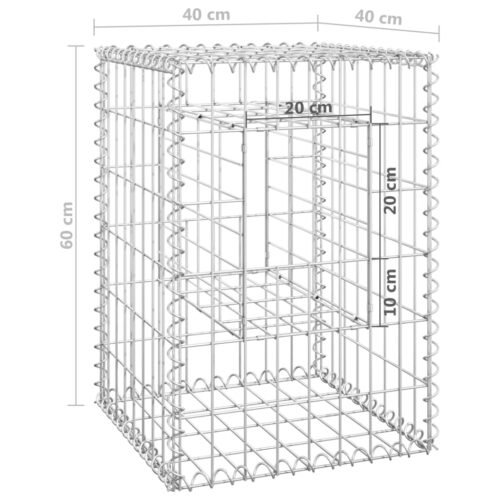 Gabion Basket Posts 2pcs 40x40x60cm Iron - Image 7
