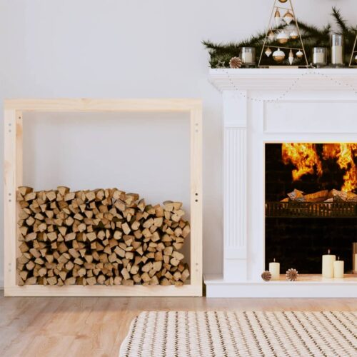Firewood Rack 100x25x100cm Solid Wood Pine