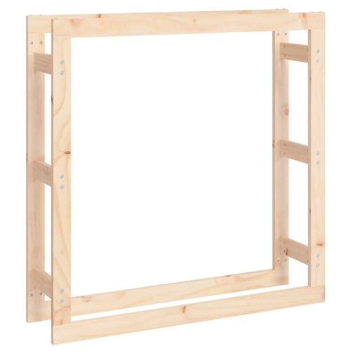 Firewood Rack 100x25x100cm Solid Wood Pine - Image 2