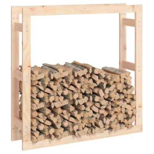 Firewood Rack 100x25x100cm Solid Wood Pine - Image 4