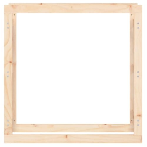Firewood Rack 100x25x100cm Solid Wood Pine - Image 5