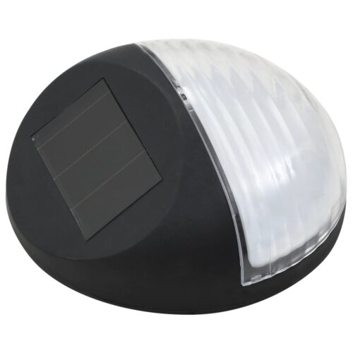 Outdoor Solar Wall Lamps LED 12pcs Round Black - Image 3