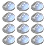 Outdoor Solar Wall Lamps LED 12pcs Round Silver