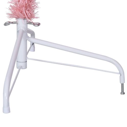 Artificial Half Christmas Tree with Stand Pink 210cm PVC - Image 7