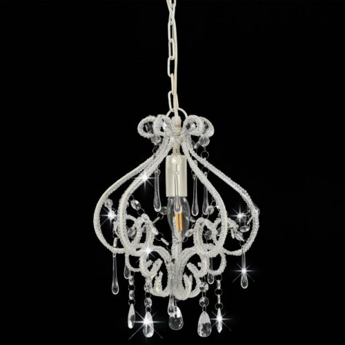 Ceiling Lamp with Beads White Round E14 - Image 3