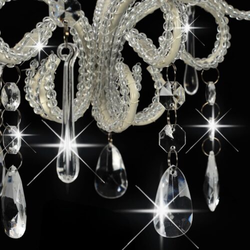 Ceiling Lamp with Beads White Round E14 - Image 6