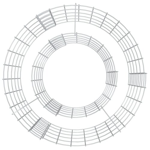 Gabion Fire Pit 50cm Silver Galvanised Iron Wire Fence Wall Cage Firepit Fencing - Image 3