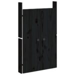 Outdoor Kitchen Doors Black 50x9x82cm Solid Wood Pine