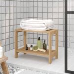 Bathroom Side Table 60x30x45cm Solid Wood Teak