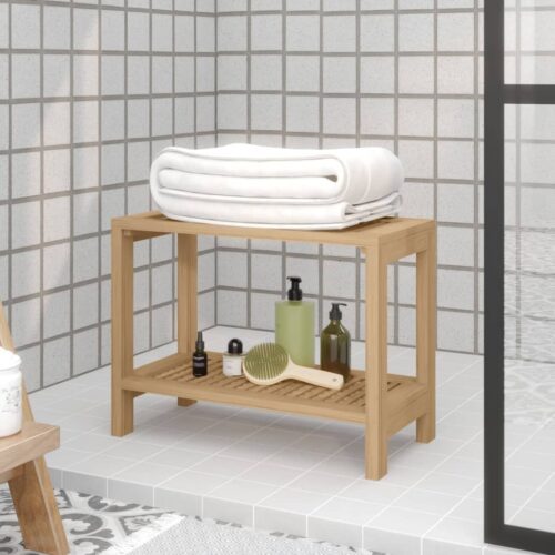 Bathroom Side Table 60x30x45cm Solid Wood Teak