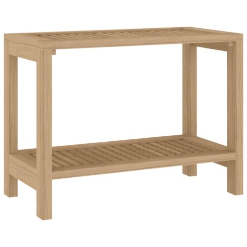 Bathroom Side Table 60x30x45cm Solid Wood Teak - Image 2