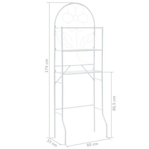Toilet Rack White 60x33x174cm - Image 7