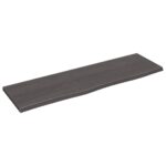 Bathroom Countertop Sink Vanity Board Table Top Dark Brown 100x30x2cm Treated Solid Wood