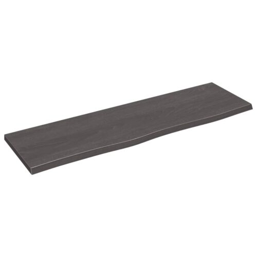 Bathroom Countertop Sink Vanity Board Table Top Dark Brown 100x30x2cm Treated Solid Wood