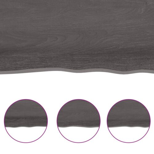 Bathroom Countertop Sink Vanity Board Table Top Dark Brown 100x30x2cm Treated Solid Wood - Image 4