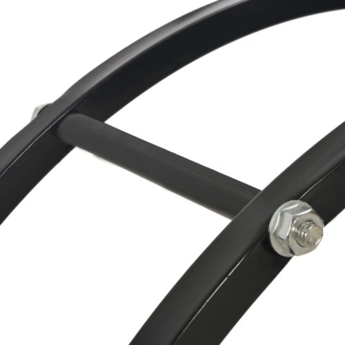 Firewood Rack Black 70x20x70cm Steel - Image 5