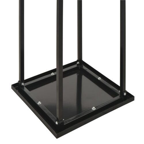 Firewood Rack with Base Black 37x37x113cm Steel - Image 5