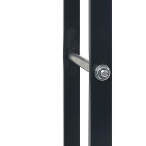 Firewood Rack Black 80x25x100cm Steel - Image 5