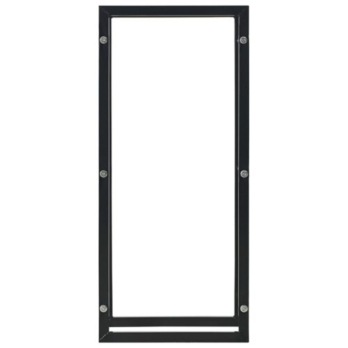 Firewood Rack Black 44x20x100cm Steel - Image 3