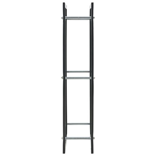 Firewood Rack Black 44x20x100cm Steel - Image 4