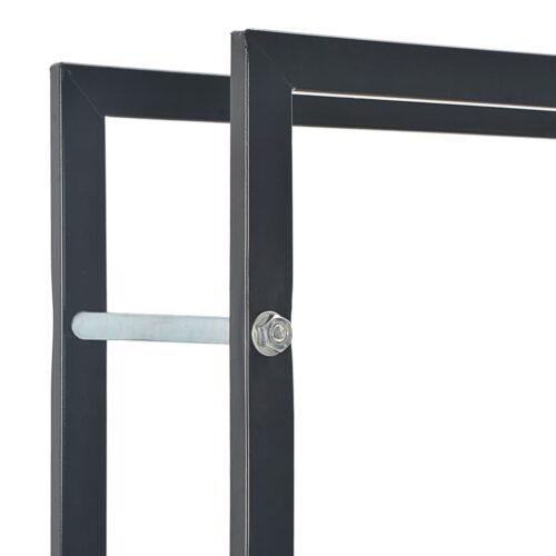 Firewood Rack Black 44x20x100cm Steel - Image 5