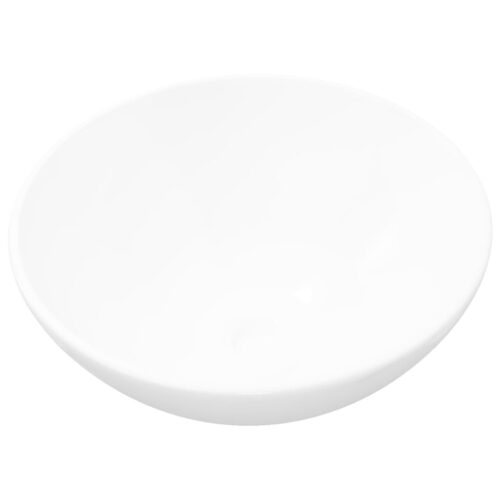 Ceramic Bathroom Sink Basin White Round - Image 2