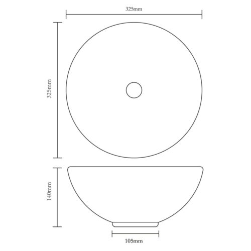 Ceramic Bathroom Sink Basin White Round - Image 6